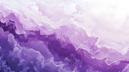 Poster - Soft purple abstract waves, flowing colors blending seamlessly, perfect for serene backgrounds or artistic projects.