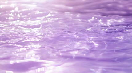Poster - Serene water surface, gentle ripples reflecting soft purple hues, tranquil setting perfect for relaxation and meditation.