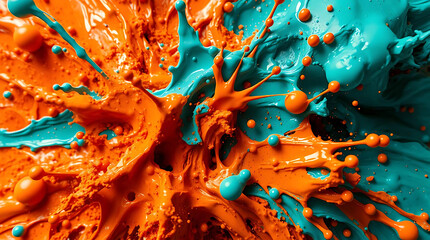 Wall Mural - modern abstract liquid paint explosion in 8k