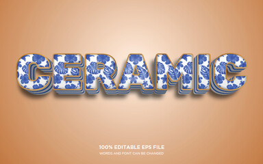 Fototapete - Ceramic Vase 3D editable text style effect