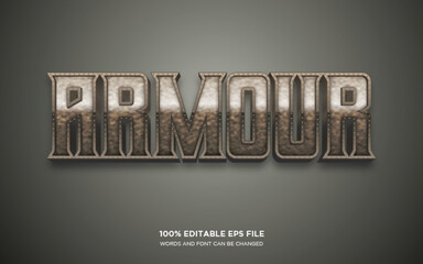 Poster - armour 3d editable text style effect