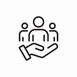 © agv - team management support care icon vector sign