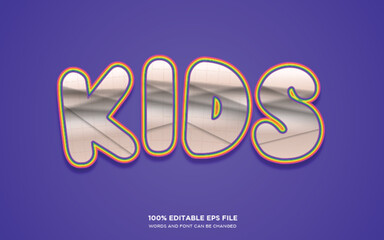Poster - kids editable text style effect