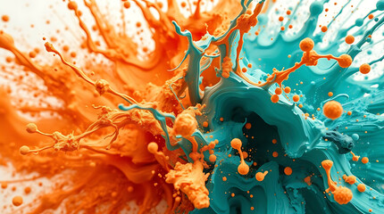 Wall Mural - close-up color explosion 8k ultra hd wallpaper