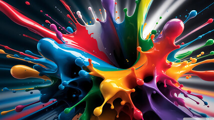 Wall Mural - abstract paint splatter in 8k ultra hd