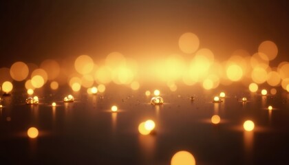 Poster - Glowing lights creating a warm atmosphere in a dark background  