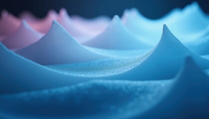 Poster - Abstract waves in blue and pink hues representing fluidity  