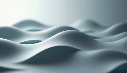 Poster - Abstract waves in soft gradients, tranquil and smooth textures  