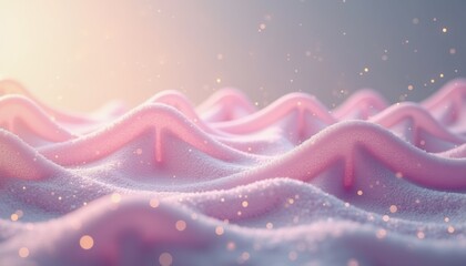 Poster - Abstract pink wavy texture showcasing gentle movement and light  
