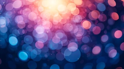 Wall Mural - Vibrant Bokeh Background With Colorful Circles