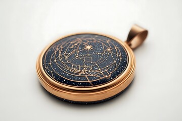 3d personalized star map pendant with celestial design