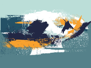 Poster - Abstract Retro style. Decorative vector art, Oil painting on canvas. abstract art vector illustration, hand drawn oil on canvas, art multicolored texture painting oil on canvas.  abstract art painting