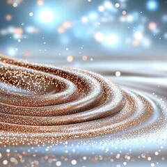 Poster - Captivating spiral of gold glitter sparkling in the light creating a glamorous and festive atmosphere