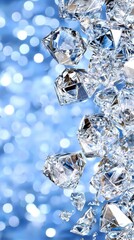 Poster - Dazzling diamonds falling from the sky creating a mesmerizing and dreamlike atmosphere below