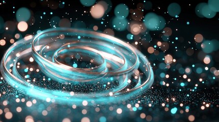 Poster - Isolated circular object in the center of a dark background creating a mysterious and artistic vibe