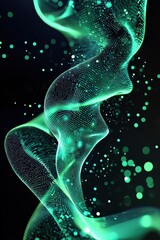 Aufkleber - A futuristic representation of fintech innovation with glowing data flows.