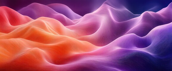 Poster - Abstract colorful, flowing landscape.  Vibrant hues blend seamlessly