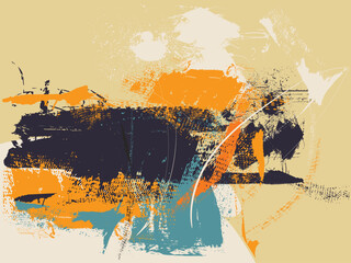 Poster - abstract art vector illustratotion, oil paint abstract art, Abstract art print.  Freehand oil painting. Oil on canvas. Brushstrokes of paint. modern Art. Prints, wallpapers, posters, murals prints