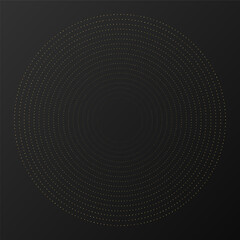 Poster - Abstract gold glowing halftone dotted background