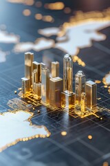 Poster - A global financial map highlighting emerging real estate markets