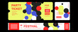 © O.darka - Control ticket bracelets for events, disco, festival, fan zone, party, staff. Vector mockup of a festival bracelet in a futuristic style.