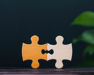 Poster - A home mortgage agreement in the form of a puzzle being assembled.
