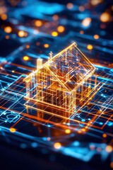 Poster - A house being constructed digitally through a blockchain system