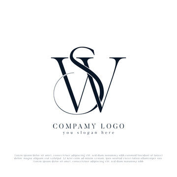 SW, WS Alphabets Letters Logo Monogram