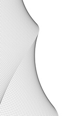 Poster - Abstract Wireframe Waves - Futuristic Geometric Mesh Background - Vector Illustration
