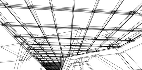 Wall Mural - abstract architectural design vector illustration