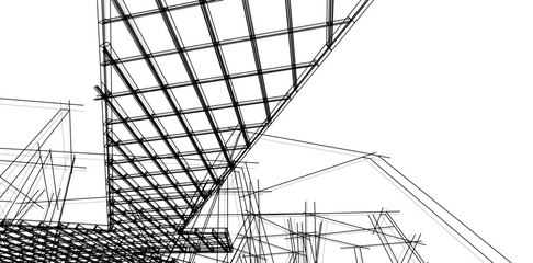 Wall Mural - abstract architectural design vector illustration