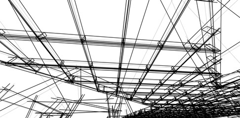 Wall Mural - abstract architectural design vector illustration