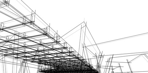 Wall Mural - abstract architectural design vector illustration