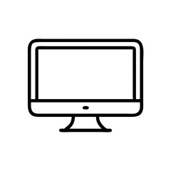 Poster - Icon of a Computer Monitor in Minimalist Style  