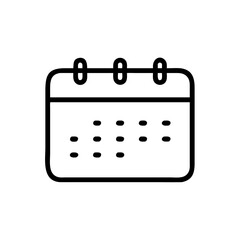 Poster - Calendar icon in minimalist style on clear background  