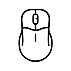 Poster - Computer mouse icon in a minimalistic style on a clear background  
