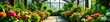 © chalita - Lush and vibrant greenhouse overflowing with colorful flowers and green plants,  vibrant,  floral display