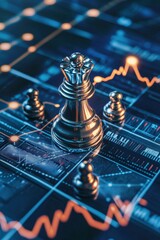 Poster - A symbolic image of financial planning represented by a chessboard.