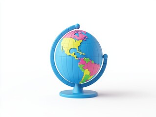 globe on white background