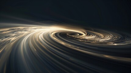 Wall Mural - minimal effect golden particles movement pattern swirl.