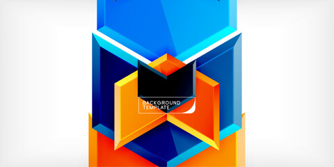 Poster - Technology dynamic arrow geometric background. Vector Illustration For Wallpaper, Banner, Background, Card, Book Illustration, landing page