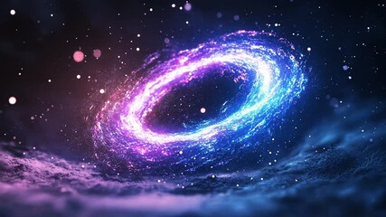 Wall Mural - cosmic whirlpool of vibrant galaxies in deep space