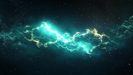 Wall Mural - ethereal cosmic nebula glowing in deep space