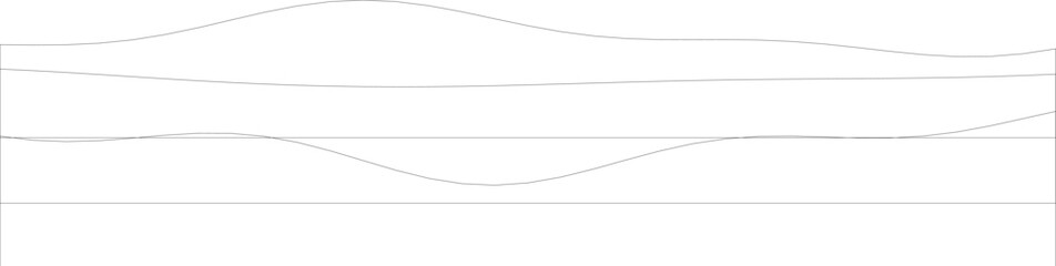 Poster - Abstract line art with curved shapes in black and white minimalist design.