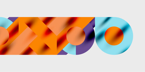 Poster - Vibrant abstract background circles with smooth gradients, creating a dynamic and modern design. Ideal for creative, tech, or contemporary-themed projects