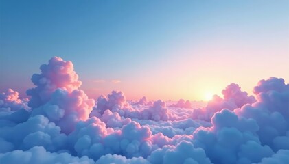Wall Mural - subtle gradient sky, cloudscape repeating seamlessly , vista, ambient, photo