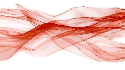 Poster - Red flowing fabric waves against a clean white background