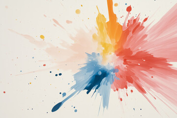 Poster - Beautiful, colorful collage concept of a dynamic abstract explosion, contemporary colors and mood