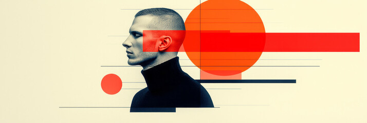 Poster - Beautiful, colorful collage concept of modern typography and design elements, contemporary colors