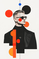 Poster - Beautiful, colorful collage concept of dynamic fashion elements and style, contemporary colors and